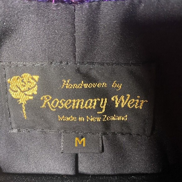 Vtg New Zealand Fiber Artist HandWoven Knit Sweater Jacket Sz M Rosemary Weir - Picture 3 of 12